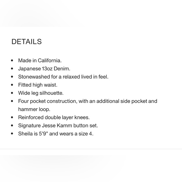 Jesse Kamm Patchfront Handy Pants Cowboy Blue Denim - Picture 14 of 14